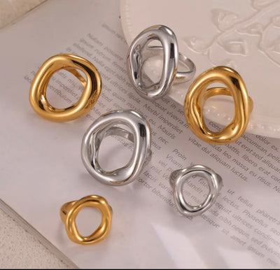 Silver and Gold Wave Sculpture