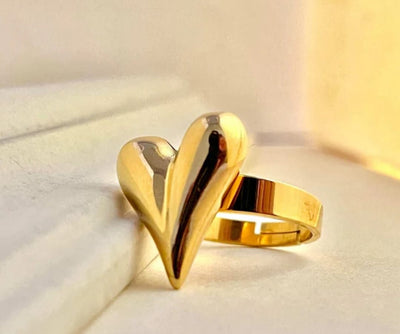 bubble heart ring